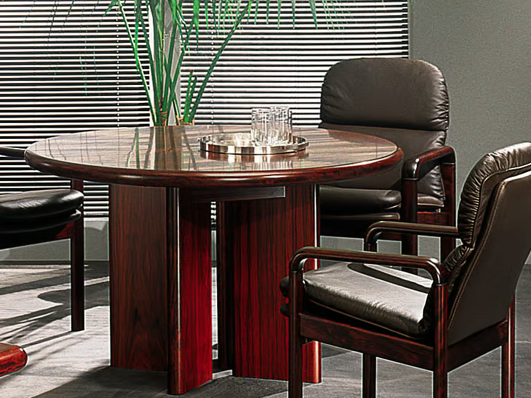 COMMODORE - Round wooden table by Dyrlund