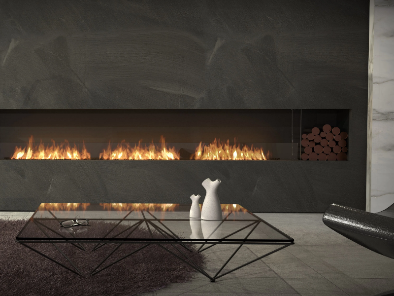 FLEX 158SS BX2 - Bioethanol steel Fireplace insert with Panoramic Glass by EcoSmart Fire