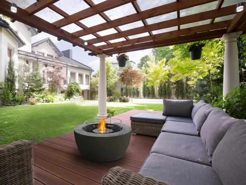 POD 40 - Central outdoor bioethanol or gas fireplace by EcoSmart Fire
