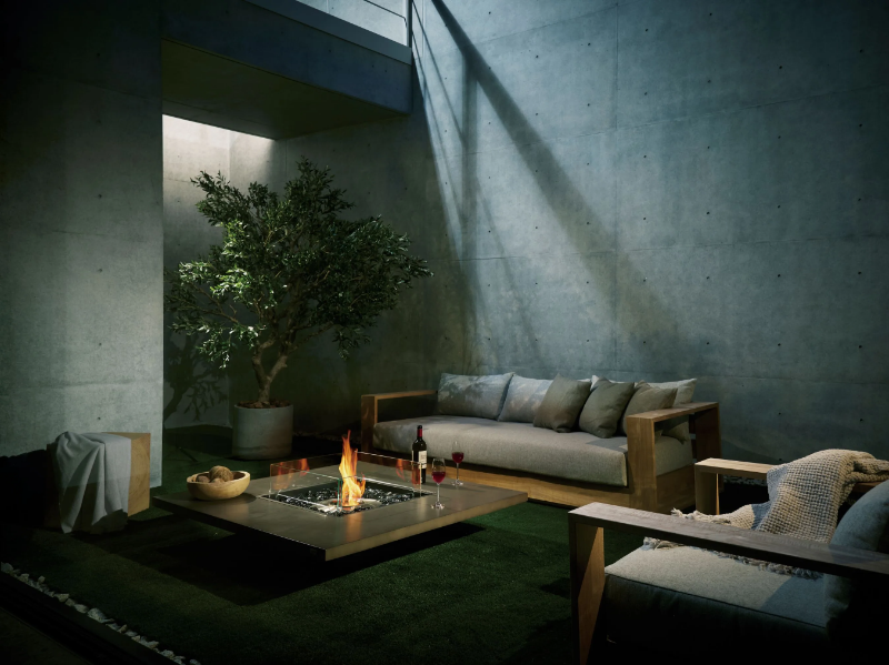 VERTIGO 50 - Freestanding bioethanol or gas fireplace by EcoSmart Fire