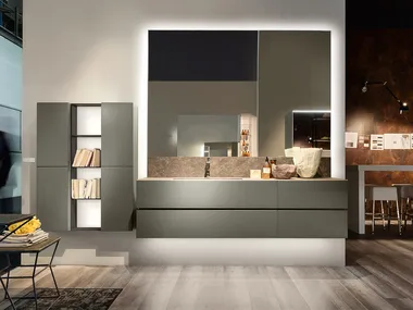 NIK 001 - Wall-mounted vanity unit with drawers by Edoné by Agorà