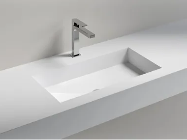POLARIS CONSOLLE - Inset rectangular washbasin by Edoné by Agorà