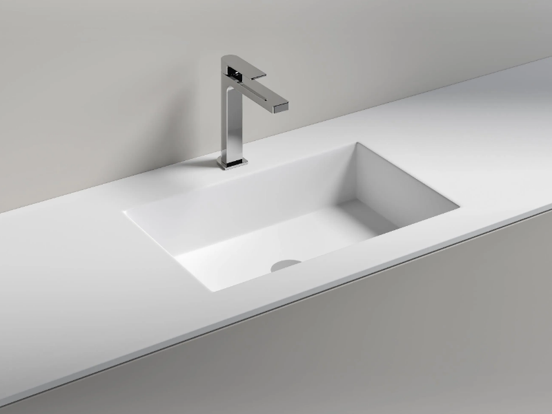 QUADRA - Inset rectangular washbasin by Edoné by Agorà