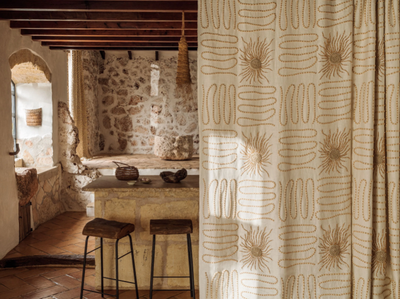 BALÉARES - PALOMA - Cotton and linen fabric for curtains by Élitis