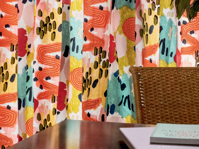 CARMEN - Fabric with graphic pattern for curtains by Élitis