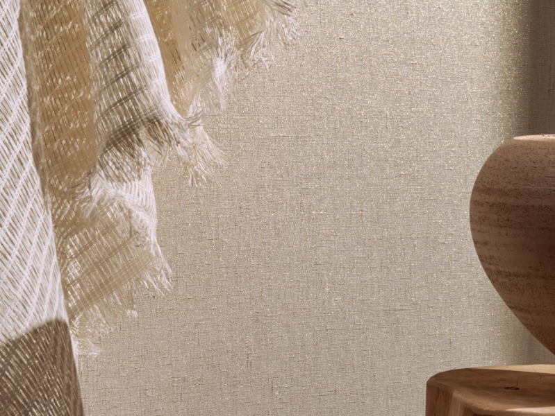 ÉPHÉMÈRE - KOZO - Solid-color linen and cotton paper fabric by Élitis