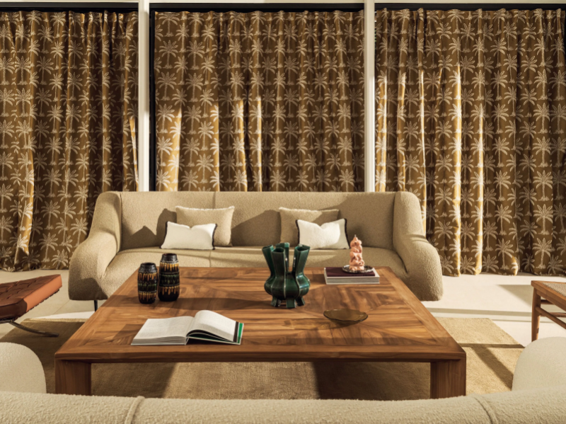VENICE BEACH - LOS ANGELES - Jacquard fabric with floral pattern by Élitis