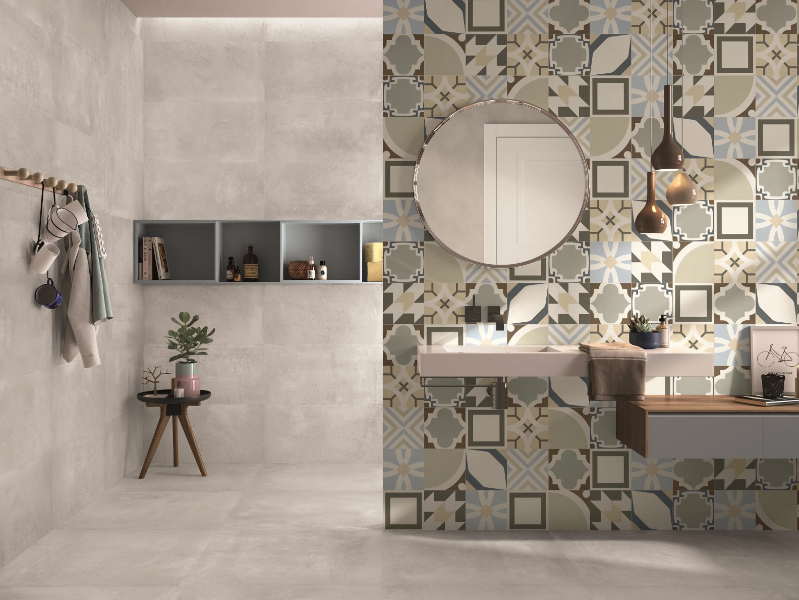 BE-SQUARE CONCRETE - Porcelain stoneware outdoor floor tiles by Emilgroup