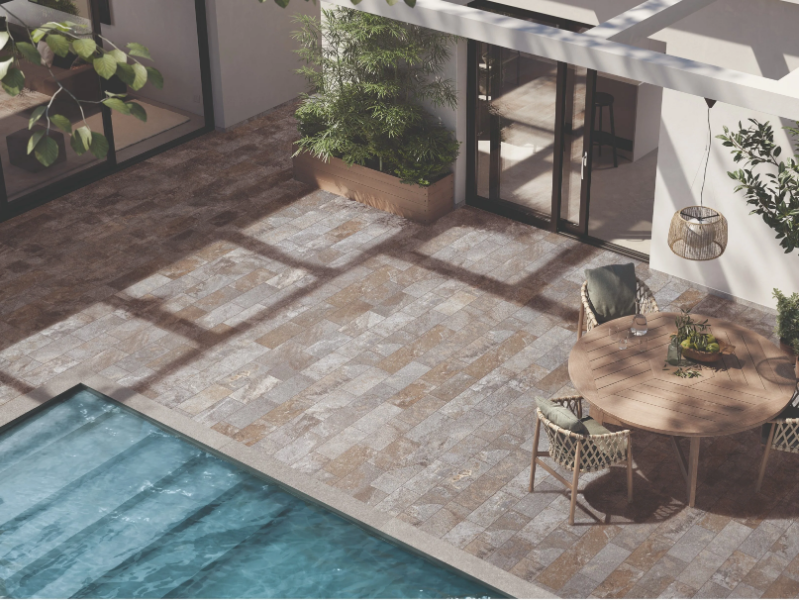 EXTERNA QUARZITE RUST GREY - Porcelain stoneware outdoor floor tiles with stone effect by Emilgroup
