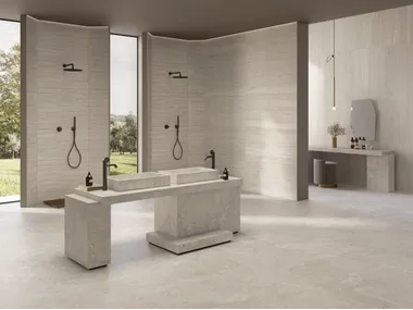 Portland Stone Lines Ash by Ergon