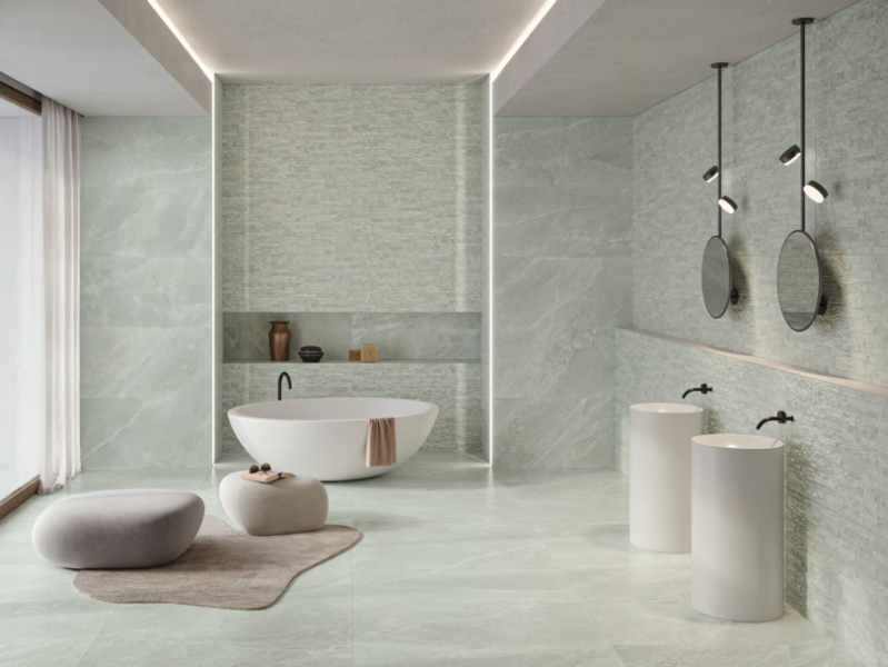 SALT STONE GREEN EMERALD - Indoor porcelain stoneware wall/floor tiles by Emilgroup