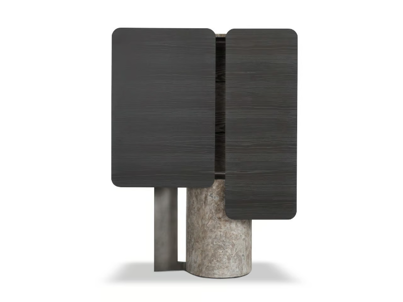 TITANO - Wooden highboard with doors by ENNE
