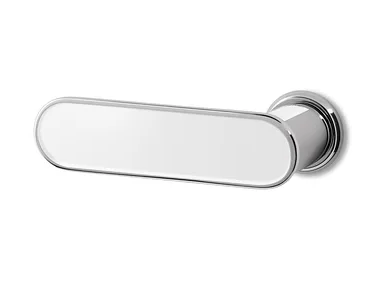CONTOUR PLUS - Brass door handle on rose by Ento