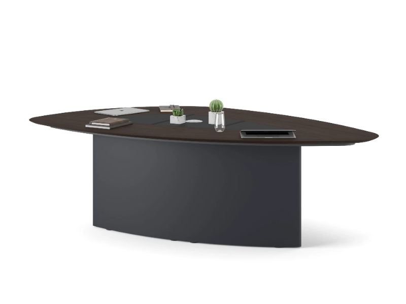 ARBOR - Triangular wood veneer meeting table by Ersa