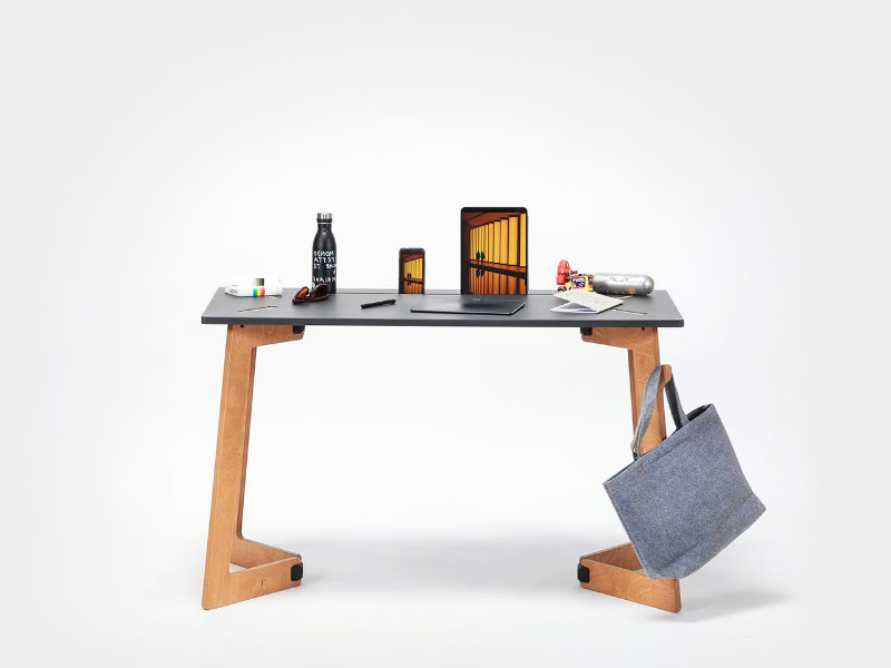 KARYA DESK SMALL - Rectangular workstation desk with cable management by Esposit