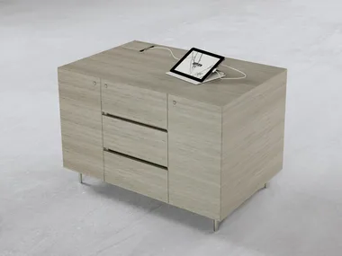 ALTAGAMMA - Low office storage unit with hinged doors by ESTEL GROUP