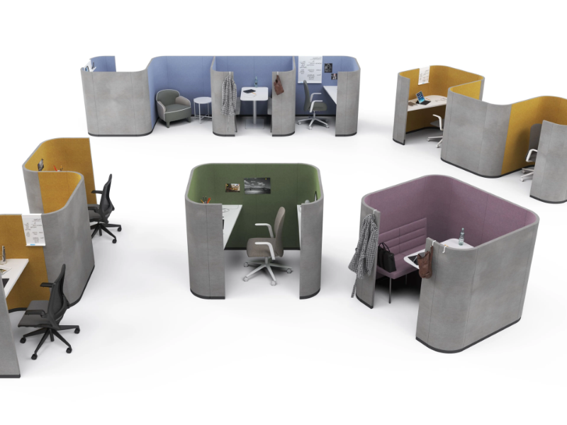 PRIVÈ - Modular sound absorbing fireproof polyester office screen by ESTEL GROUP