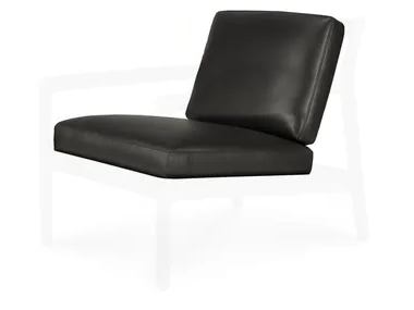 JACK - Solid-color leather sofa cushion by Ethnicraft