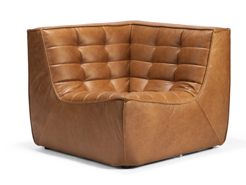 N701 - Corner leather armchair by Ethnicraft