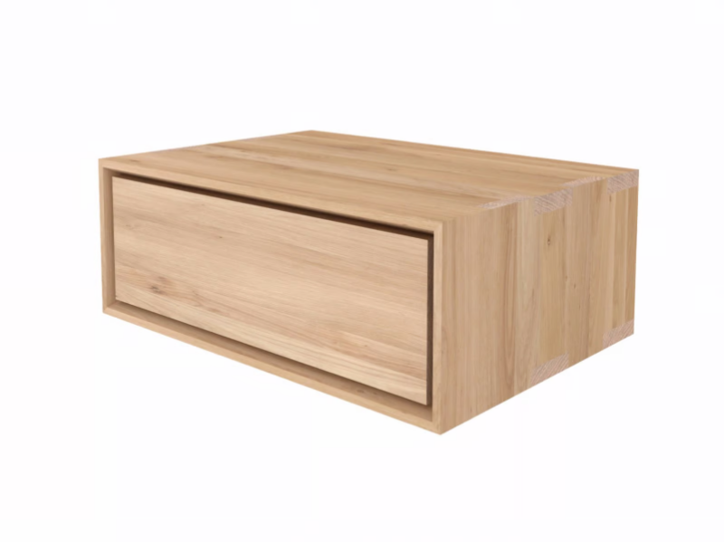 OAK NORDIC II - Wall-mounted oak bedside table by Ethnicraft