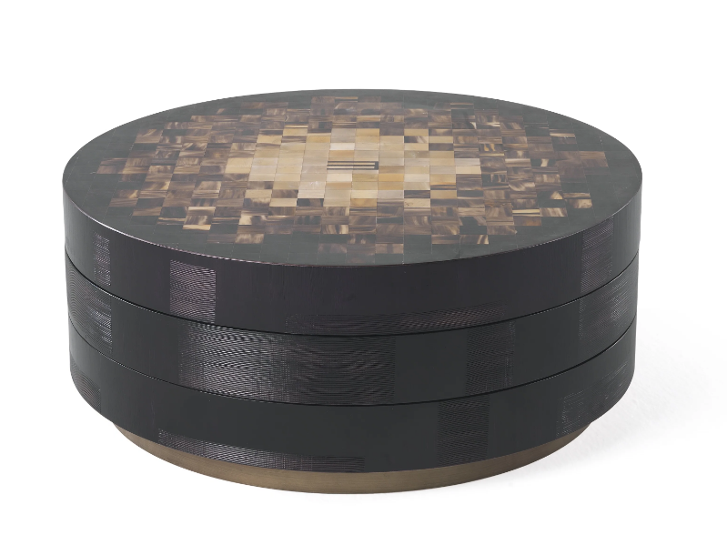 ALEPPO - Low round wooden coffee table by ETRO Home Interiors