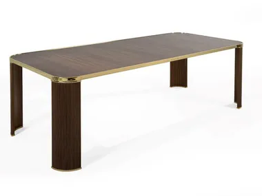TANGERI - Rectangular multi-layer wood dining table by ETRO Home Interiors