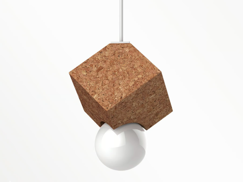 LOLIPOP SU - Cork pendant lamp by Exporlux