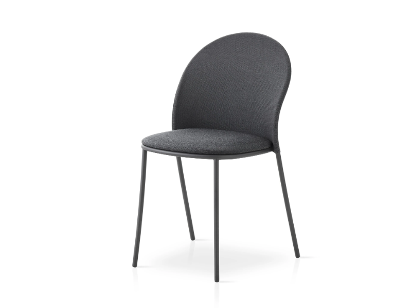 PETALE - Stackable upholstered fabric garden chair by EXPORMIM
