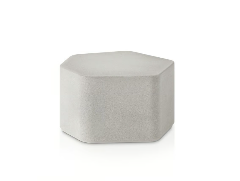 TALO - Hexagonal UHPC garden side table by EXPORMIM
