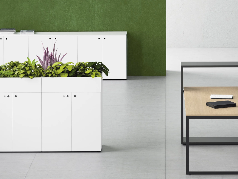 FRAMEWORK 2.0 - Low rectangular plastic plant pot by FANTONI