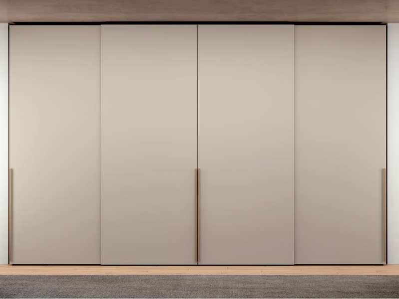 BARRET - Melamine-faced chipboard wardrobe with sliding doors by Febal Casa