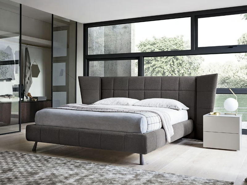 GABER - Fabric storage bed with upholstered headboard by Felis