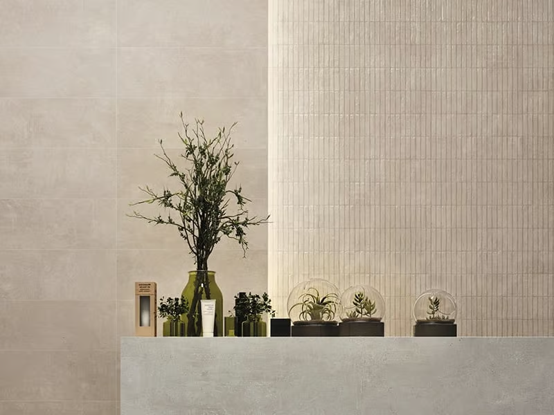URBAN PINK ACTIVE - Antibacterial porcelain stoneware wall tiles with stone effect by Fiandre Architectural Surfaces