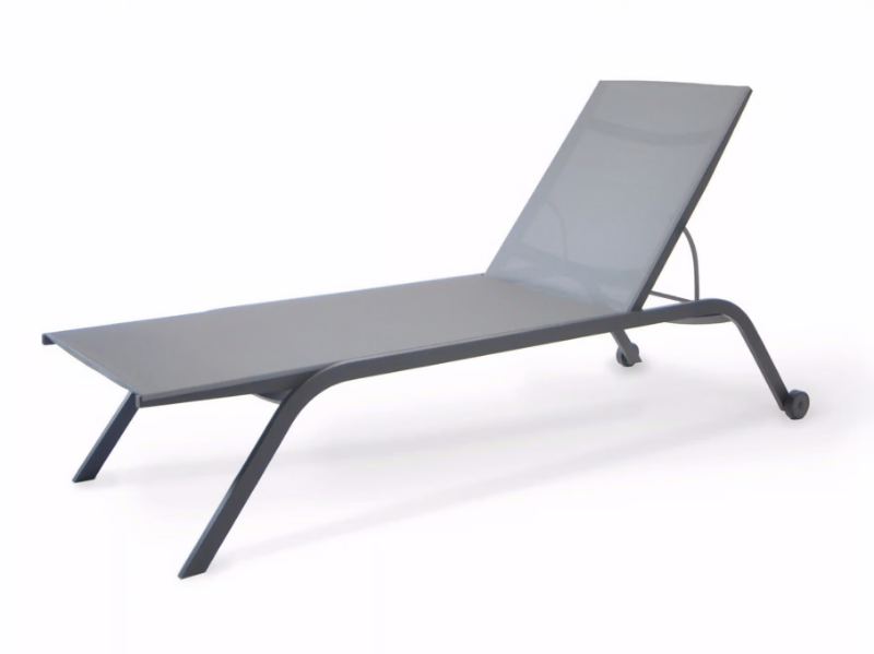ATLANTIC - Aluminium sun lounger with castors by Fischer Möbel