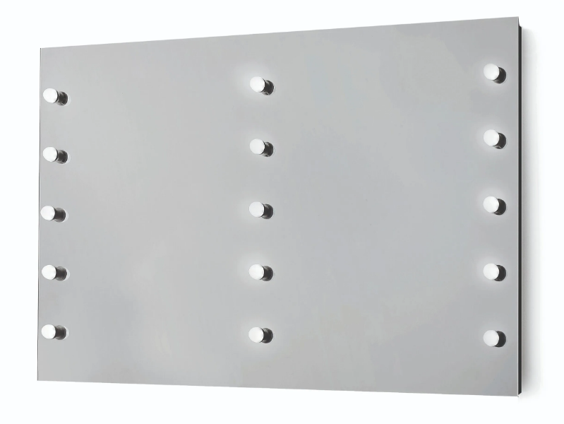 DOT DOT - Rectangular wall-mounted mirror with integrated lighting by FIT INTERIORS