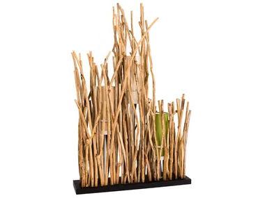 TAKEO - Wooden floor lamp by Flam & Luce