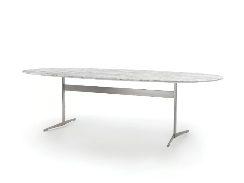 FLY - Oval marble dining table by Flexform