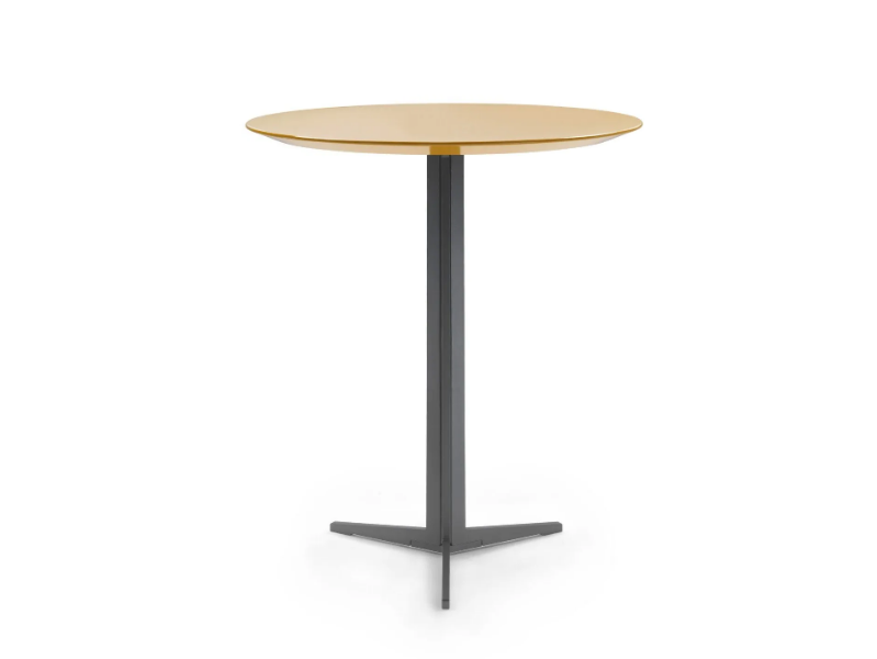 FLY - Round high table with 3-star base by Flexform