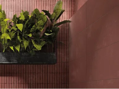 URBAN AMARANTH ACTIVE - Antibacterial porcelain stoneware wall/floor tiles with concrete effect by FMG