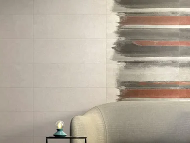 URBAN BLACK DECORO LINES LESS ACTIVE - Antibacterial porcelain stoneware wall/floor tiles with concrete effect by FMG