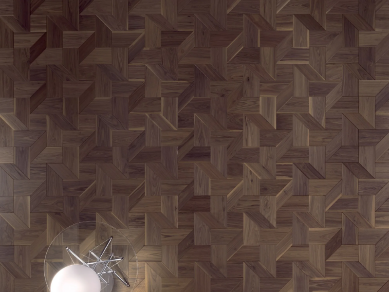 DESIGN PANELS TRICOT - Walnut flooring by FOGLIE D'ORO
