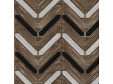 SPECIAL PANEL MATITA INSTALLATION 242 - Inlaid 3 layers wooden parquet by FOGLIE D'ORO