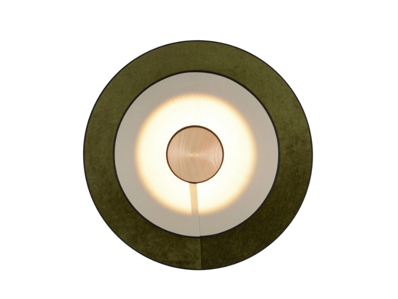 CYMBAL - Contemporary style LED direct-indirect light linen wall light by Forestier