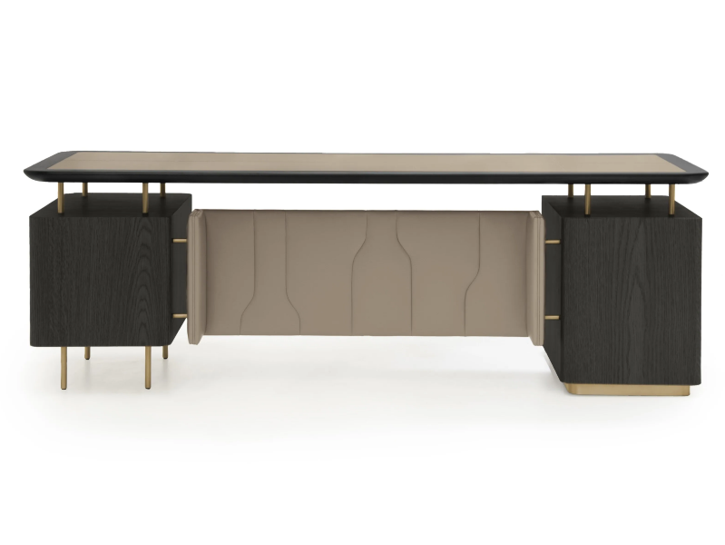 PANAMERA - Leather executive desk with drawers by formitalia luxury group