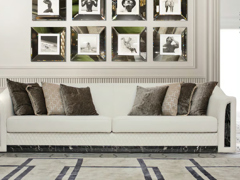 ROYAL - 4 seater leather sofa by formitalia luxury group