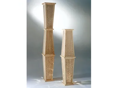 TOTEM DI LUCE - Handmade wooden floor lamp by formitalia luxury group