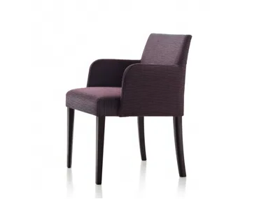 AMATI LOW BACK - Upholstered chair with armrests by Fornasarig