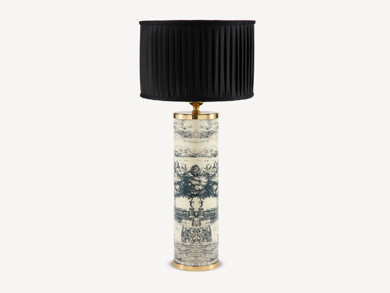 GIARDINO SETTECENTESCO - Metal table lamp by Fornasetti