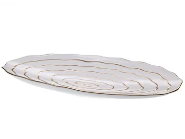 ANTITHESIS GOLD AND PLATINUM - Porcelain centerpiece by Fos Ceramiche