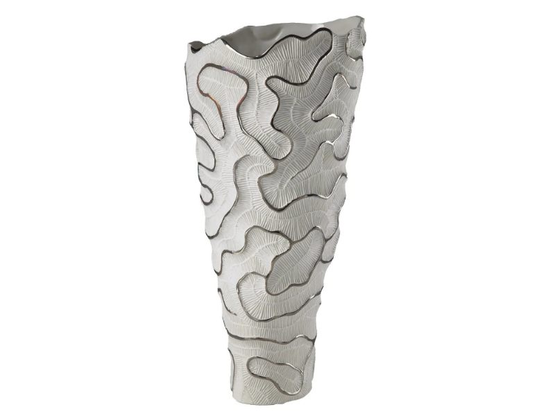 ATLAS - Porcelain and platinum vase by Fos Ceramiche